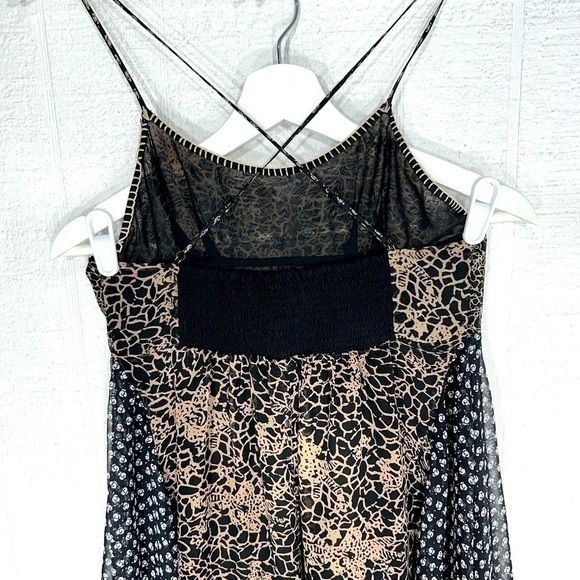 Free people patch work chiffon a line maxi dress size 0 - Picture 6 of 10